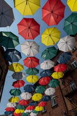 Fototapeta na wymiar Floating Umbrellas 