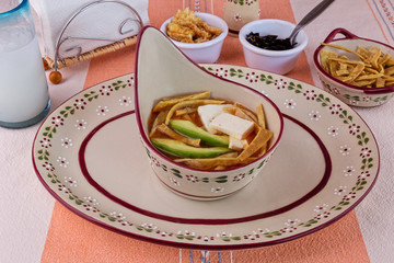 Mexican Broth with avocado