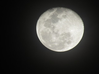 full moon over black