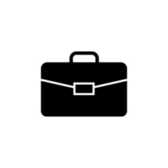 Bag, business, office, work icon black flat shape design isolated on white background