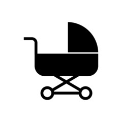 Baby sitter vector icon, baby sitter icon symbol sign in black flat shape design isolated on white background