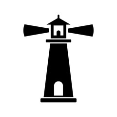 Lighthouse icon on white background