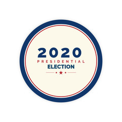 Campaign button of presidential elections 2020