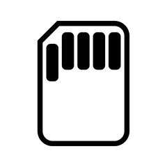 Memory card icon vector on white background