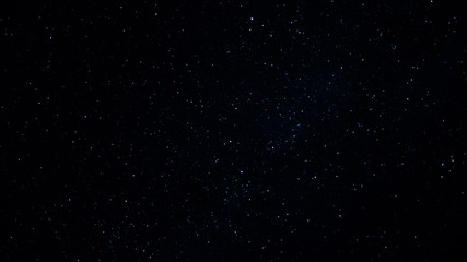 Black Night Sky Filled with Countless Stars in Outer Space