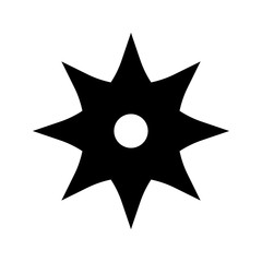 Shuriken icon on white background