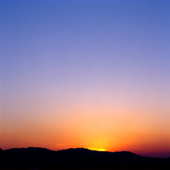 青空と雲と夕陽