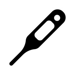 Thermometer icon on white background