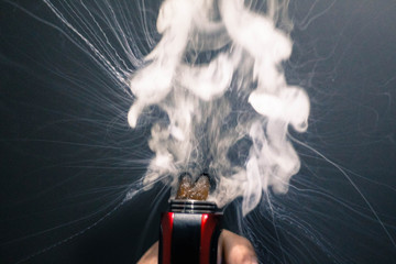 smoke on black background