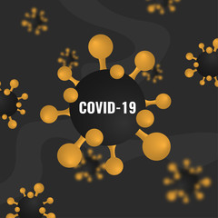 Covid 19 Coronavirus vector icon sign banner.Coronavirus outbreak covid-19 2019-nCoV symptoms in the world.