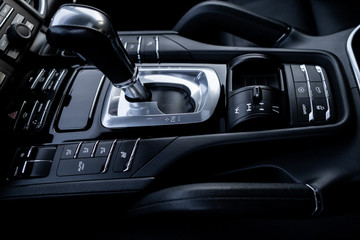 Obraz na płótnie Canvas the car's transmission is in high-tech style.modern automatic transmission