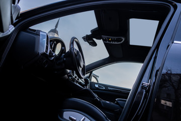 beautiful interior of a luxury car