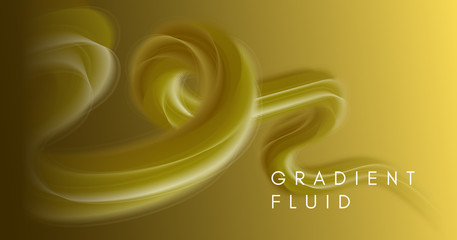 Gold Gradient Background. Neon Abstract Movement. 