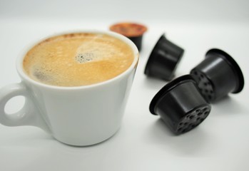 hot espresso from espresso capsules