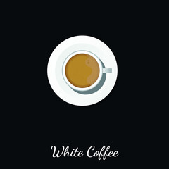 Vector Illustration of White Coffee (Foods & Drinks Illustration)