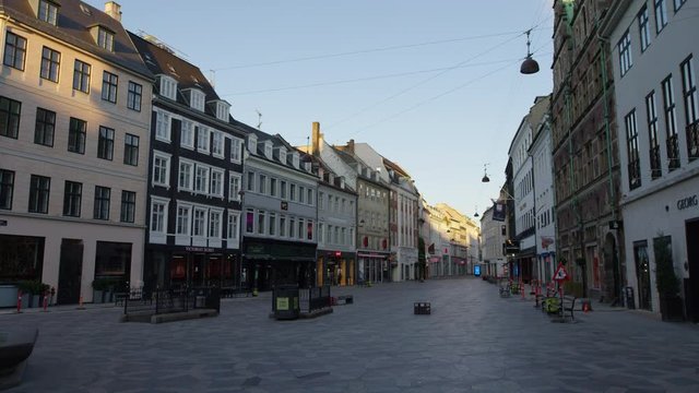 Empty Streets Of Amagertorv During Lockdown