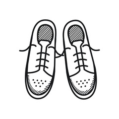 Happy fathers day concept, elegant shoes icon, line style