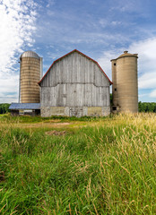 White Barn with Two Silos © james_pintar