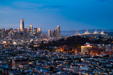 Tuinposter San Francisco Skyline At Sunset © Alexander Davidovich
