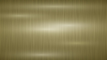 Abstract metal background with glares in golden colors