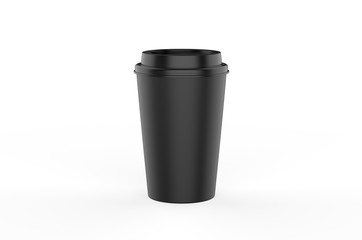 Blank paper Coffee Cup For Branding, 3d render illustration.