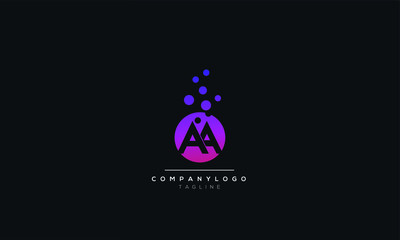 Letter AA Logo Design Icon Vector Symbol