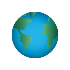 earth planet icon, gradient style