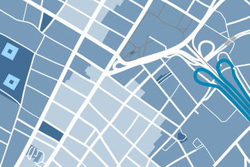Map of the city. New York, America. vector illustration.
