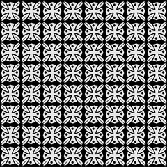 Abstract seamless pattern Stylized flower pattern. Modern stylish texture. Repeating geometric shapes. Monochrome geometric texture