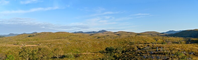 朝の秋吉台のパノラマ情景＠山口