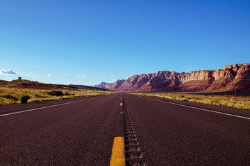 Fototapeta na wymiar Empty Arizona road