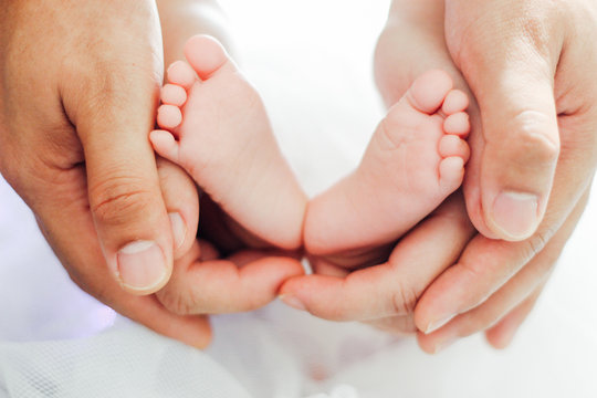 Low Section Of Baby Feet