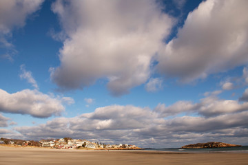 Beautiful clouds over beach in Gloucester, Massachusetts