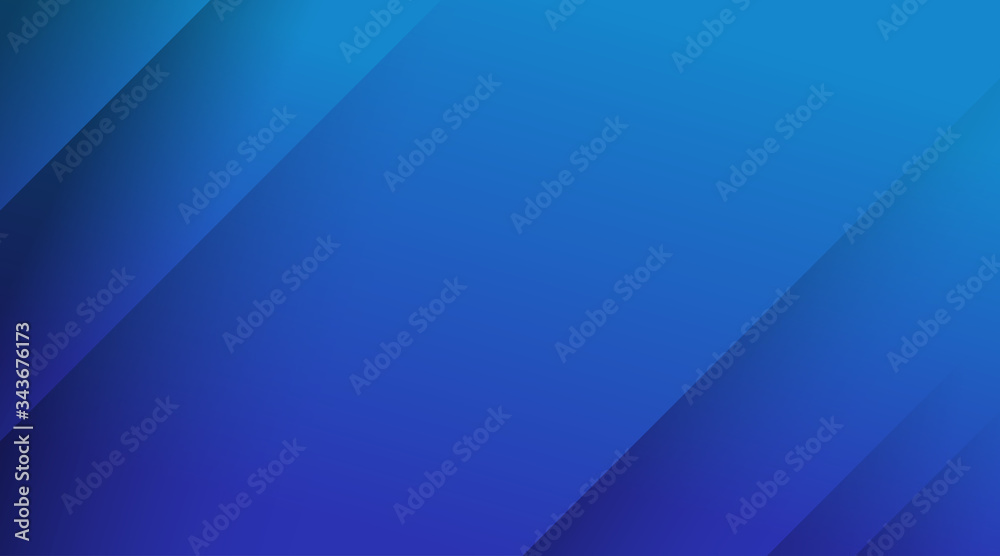 Wall mural abstract geometric dynamic oblique lines paper vector on blue gradient background