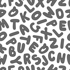 a pattern of stylized Latin letters