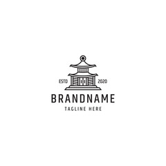 Fototapeta premium Temple logo design template -vector