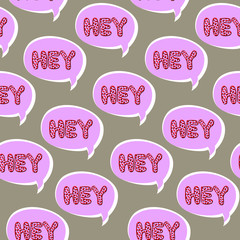 a pattern of words and symbols for Wallpaper, paper, or textiles