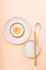 Chinese Chaoshan Breakfast White Congee Side Dish