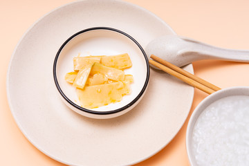 Chinese Chaoshan Breakfast White Congee Side Dish