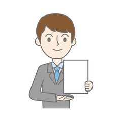 説明するビジネスマン