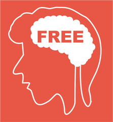 Big data and brain graphic design vector art