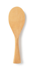 Rice scoop on white background