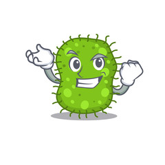 A dazzling escherichia mascot design concept with happy face