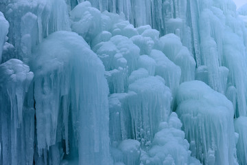 Obraz premium White icicles in winter in northern China