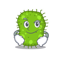 A mascot design of escherichia having confident gesture