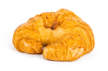 One piece croissant on a white background