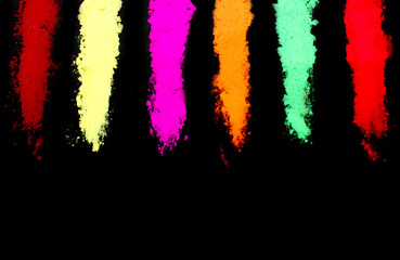 color Creativity, abstract dry color modern art on black background