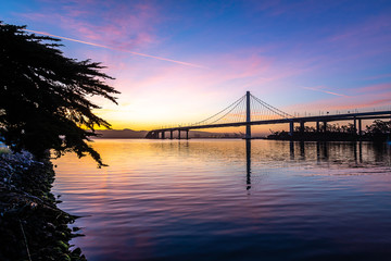 Obraz na płótnie Canvas Sunrise from Treasure Island, San Francisco.