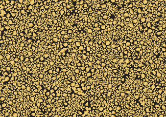 Gold terrazzo seamless pattern in trendy style. Seamless vector texture.