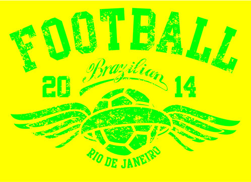Brazil soccer and dance embroidery graphic design vector art